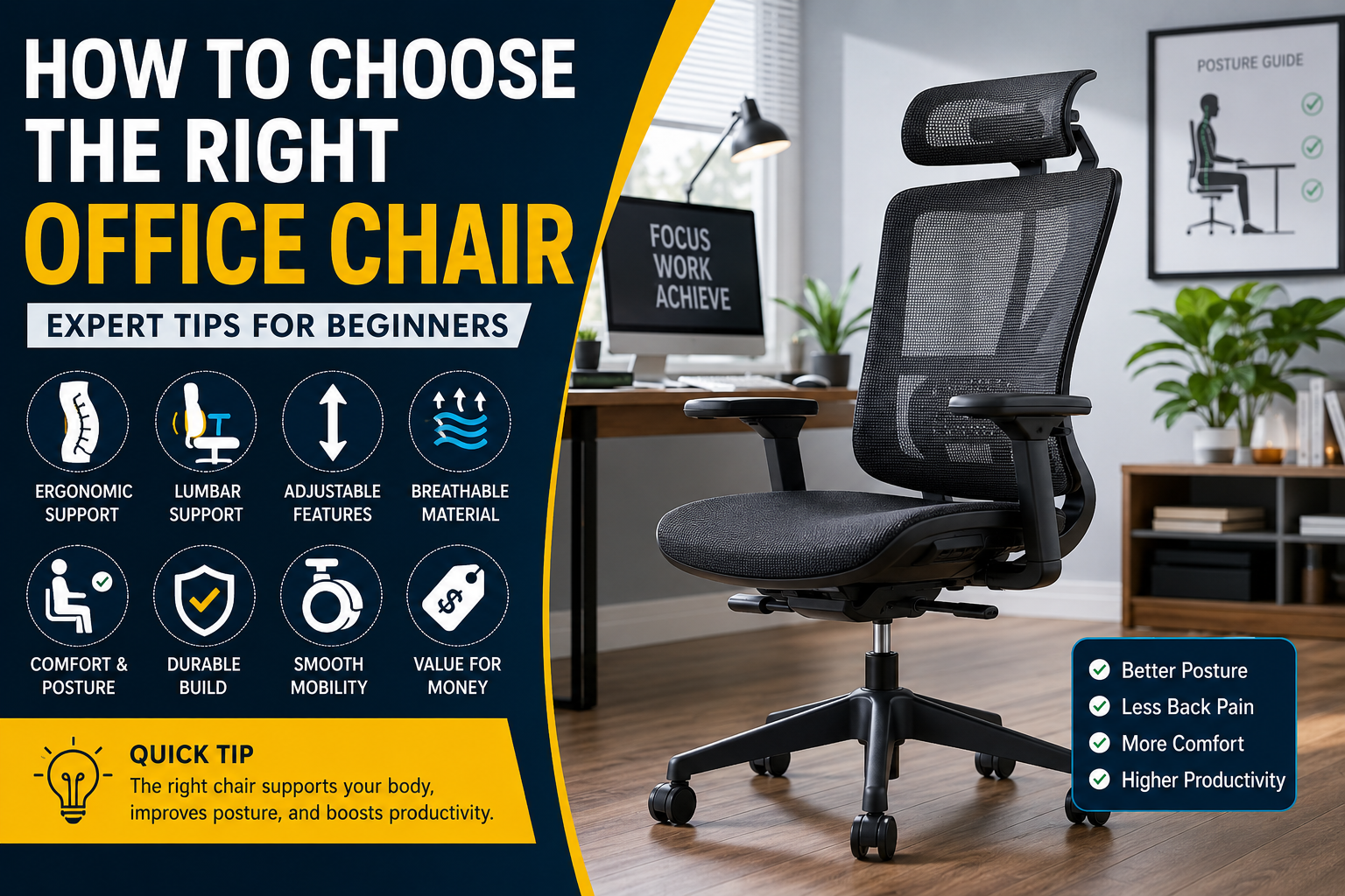 How to Choose the Right Office Chair: Expert Tips for Beginners