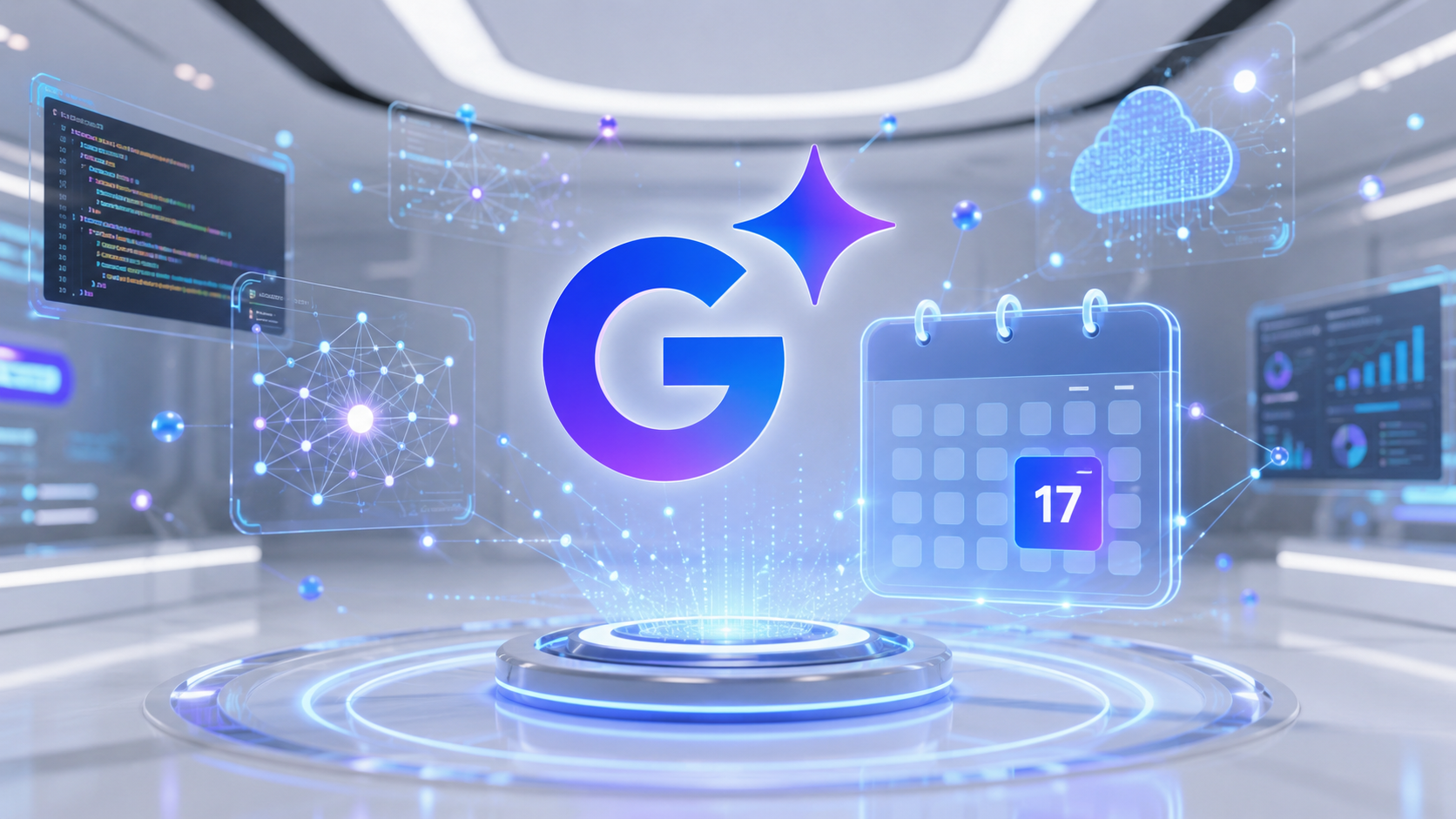 Google Gemini 3.5 Pro launch on July 17 with futuristic AI interface