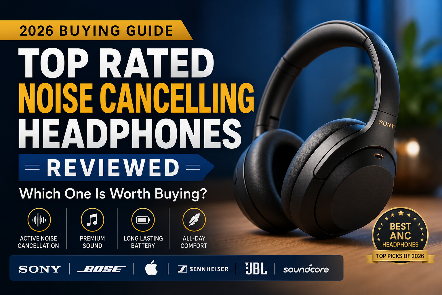 Top Rated Noise Cancelling Headphones Reviewed: Which One Is Worth Buying? (2026 Buying Guide)