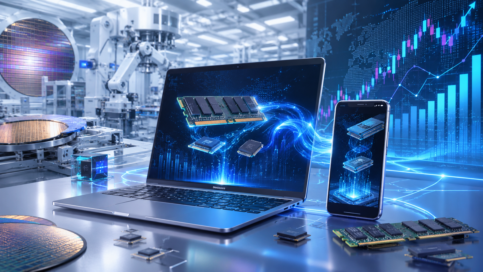 SK Hynix AI memory chips influencing laptop and smartphone prices in 2026