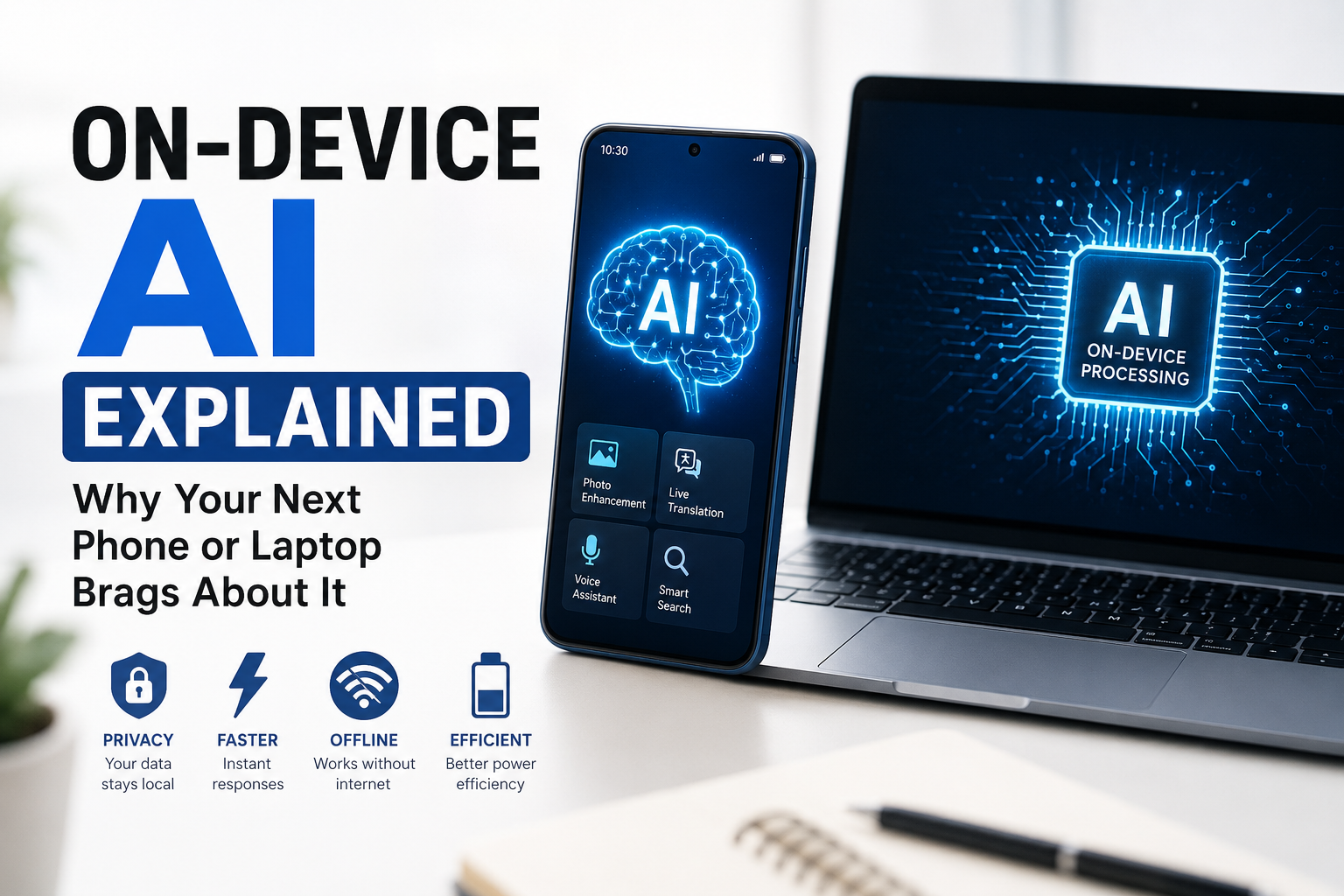 On-Device AI Explained on a Modern Smartphone and AI Laptop