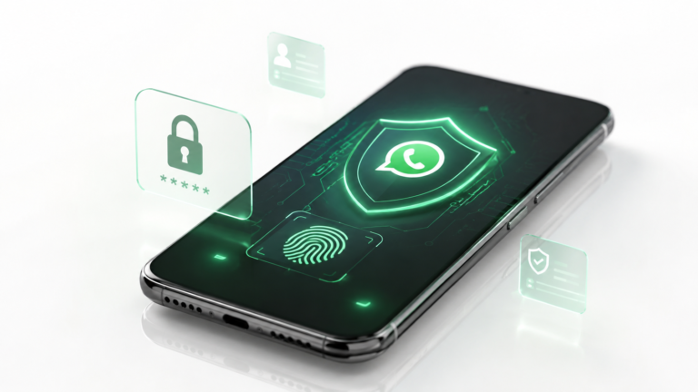 WhatsApp stronger two-step verification security feature on a smartphone.