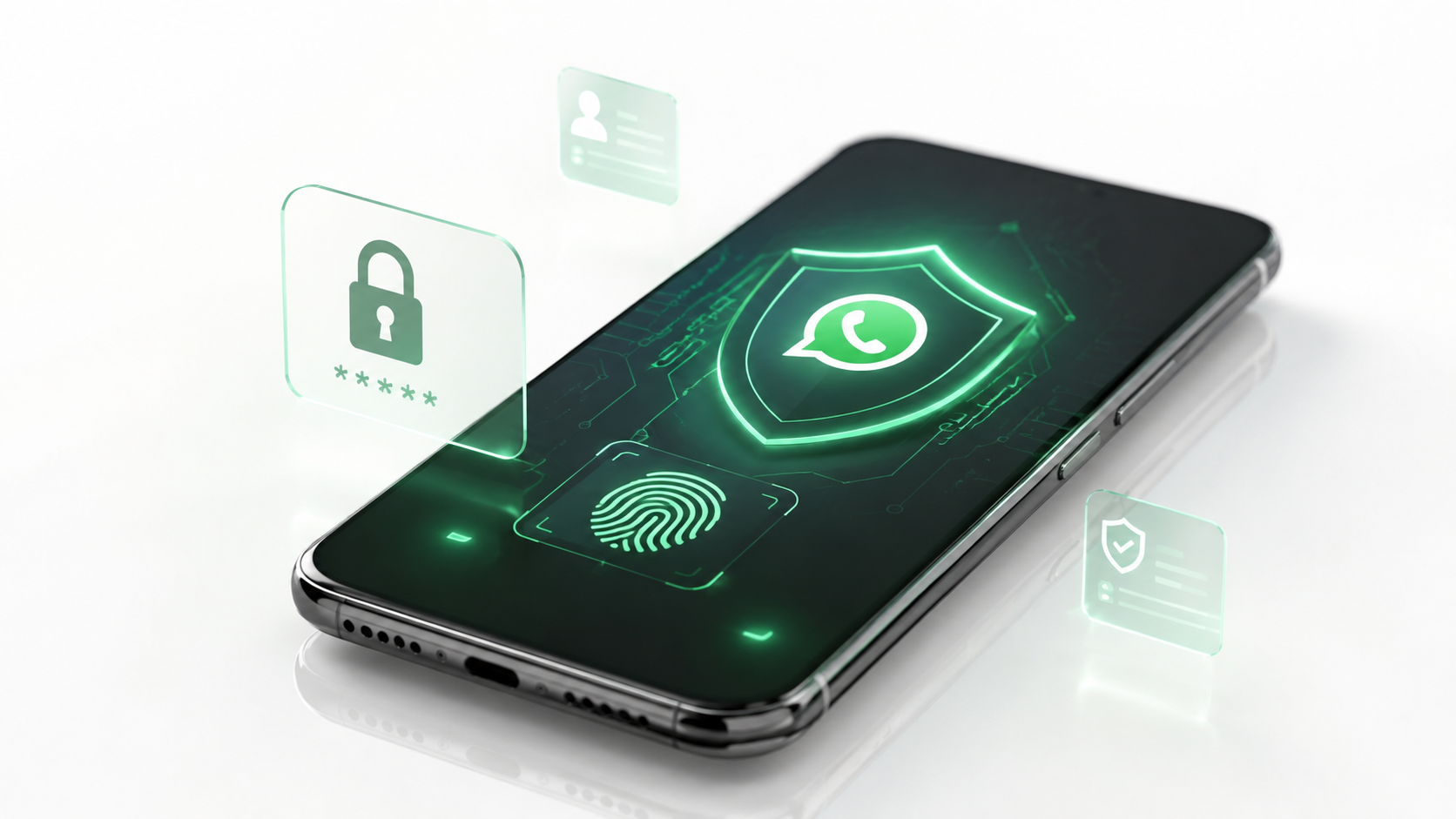WhatsApp stronger two-step verification security feature on a smartphone.
