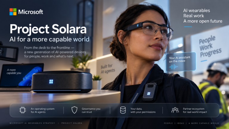 Microsoft AI wearables strategy and Project Solara