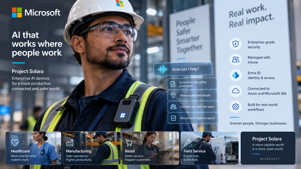 Microsoft enterprise AI wearable device