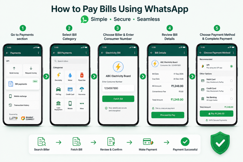 How to pay bills using WhatsApp
